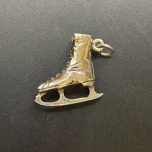 Sterling Silver Ice Skate Charm Pendant